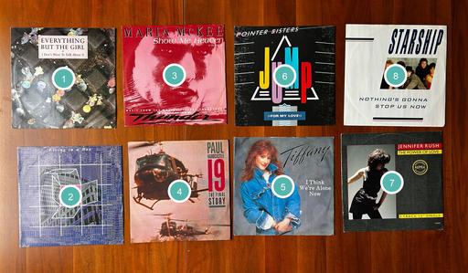 Collection of Second-Hand Music Albums and Singles