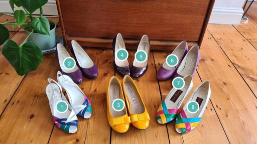 Colourful ladies court shoes size 4-5
